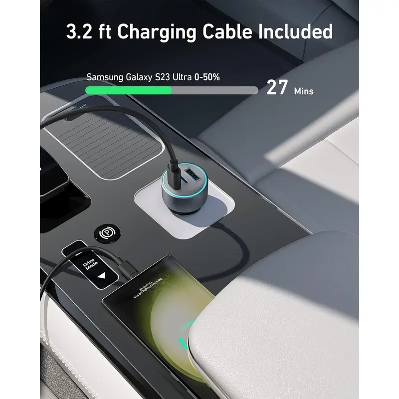 شارژر فندکی 67 وات انکر مدل A2731 به همراه کابل USB-C